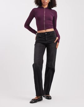 ONLY ONLY Blush straight leg jeans in washed black