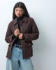 ONLY ONLY borg jacket in dark brown - 1