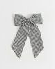 ONLY ONLY bow hair clip in black & white gingham - 1