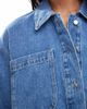 ONLY ONLY boxy cropped denim shirt in mid wash blue - 3