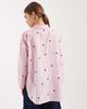 ONLY ONLY boxy shirt with heart embroidery in pink - 4