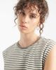 ONLY ONLY boxy top in dark green stripes - part of a set - 3