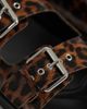ONLY ONLY buckle sandals in leopard print-Brown - 4