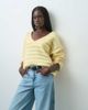 ONLY ONLY cable knit sweater in light yellow - 1