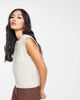 ONLY Only cable knit sweater vest in cream-White - 1