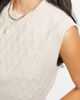ONLY Only cable knit sweater vest in cream-White - 4
