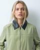 ONLY ONLY canvas jacket with contrast collar in light green-WHITE - 4