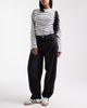 ONLY ONLY Chara high waist barrel leg panel jeans in washed black - 1