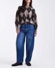 ONLY ONLY Chara high waist barrel leg paneled jeans in dark blue denim - 1