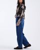 ONLY ONLY Chara high waist barrel leg paneled jeans in dark blue denim - 2