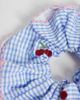 ONLY ONLY cherry print scrunchie in light blue gingham - 2