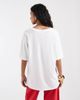 ONLY ONLY chilli graphic print oversized T-shirt in white - 3