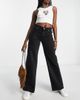 ONLY Only Chris low rise wide leg jeans in black - 4
