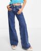 ONLY Only Chris low rise wide leg jeans in mid blue - 2