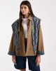 ONLY ONLY contrast sleeve trench with matching scarf in tan & blue check-Neutral - 1