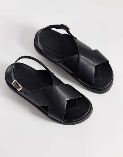 ONLY Only cross front sandals in black