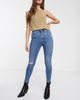 ONLY Only distressed skinny jeans in blue-Blues - 1