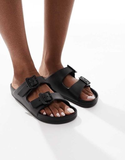 ONLY ONLY double strap sandals in black
