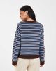 ONLY ONLY drop shoulder knit sweater in brown & blue stripes - 3
