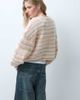 ONLY ONLY drop shoulder knitted sweater in light pink stripes - 3