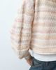 ONLY ONLY drop shoulder knitted sweater in light pink stripes - 4