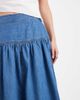 ONLY ONLY dropped waist denim maxi skirt in mid blue - 3