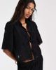 ONLY ONLY embroidery detail tie front top in black - part of a set - 1