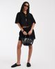 ONLY ONLY embroidery detail tie front top in black - part of a set - 2