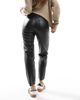 ONLY Only Emily faux leather ankle pants in black - 2
