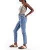 ONLY Only Emily high waisted straight leg jeans in mid blue - 3