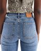 ONLY Only Emily high waisted straight leg jeans in mid blue - 4