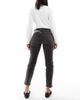 ONLY Only Emily high waisted straight leg jeans in washed gray - 2