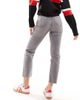 ONLY Only Emily high waisted straight leg jeans with raw hem in gray - 2