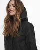 ONLY Only faux fur lined rain coat in black - 4