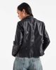 ONLY Only faux leather biker jacket in black - 2