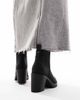 ONLY ONLY faux leather heeled boot in black - 3