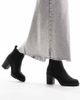 ONLY ONLY faux leather heeled boot in black - 4