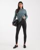 ONLY Only faux leather high waisted leggings in black - 1