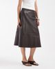 ONLY ONLY faux leather midi skirt in brown - 2