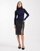 ONLY ONLY faux leather midi skirt with slit in black - 1