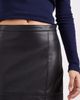 ONLY ONLY faux leather midi skirt with slit in black - 3