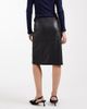 ONLY ONLY faux leather midi skirt with slit in black - 4