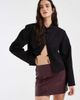 ONLY ONLY faux leather mini skirt in burgundy-Red - 1