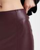 ONLY ONLY faux leather mini skirt in burgundy-Red - 4