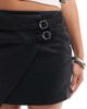 ONLY ONLY faux leather mini skirt with buckle detail in black - 3