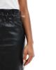 ONLY Only faux leather paperbag waist mini skirt in black - 4