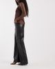 ONLY Only faux leather wide leg pants in black - 2