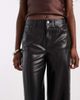 ONLY Only faux leather wide leg pants in black - 3