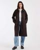 ONLY ONLY faux suede mac coat in chocolate brown - 1