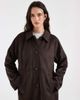 ONLY ONLY faux suede mac coat in chocolate brown - 2